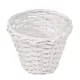 Háncs kosár bélelt fehér D18cm M15cm