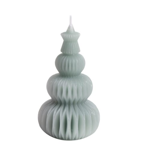 Fenyő gyertya 3D kerek zöld M9,5x5,5cm