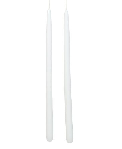 Lakkozott szálas gyertya 400x22mm fehér 8db/csom (db ár)
