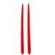 Lakkozott szálas gyertya 400x22mm piros 8db/csom (db ár)
