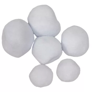 Hógolyó textil fehér 4-6-8cm 6db-os