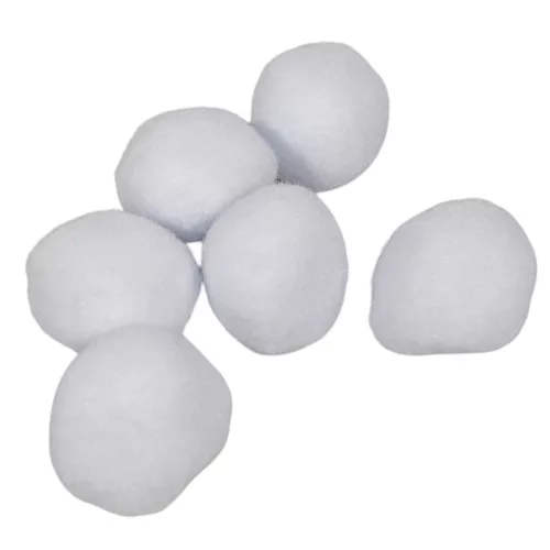 Hógolyó textil fehér 6cm 6db-os