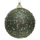 Arany flitteres gömb fenyő zöld 8cm
