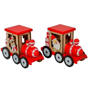 Vonat kari figurával fa M13x19cm