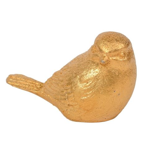 Madár antik arany poly M4cm