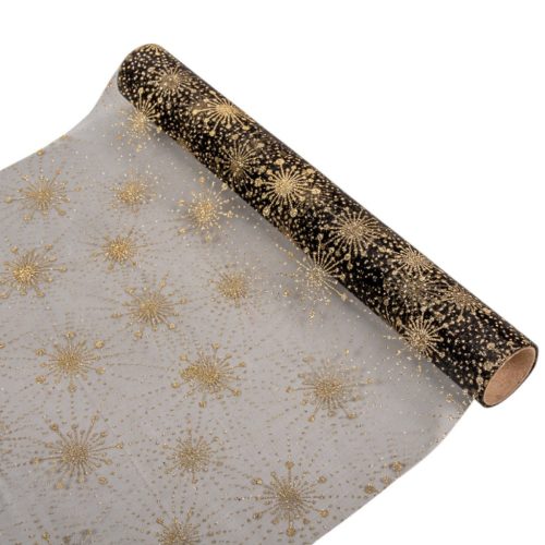 Fekete mintás dekor tekercs 35x200cm