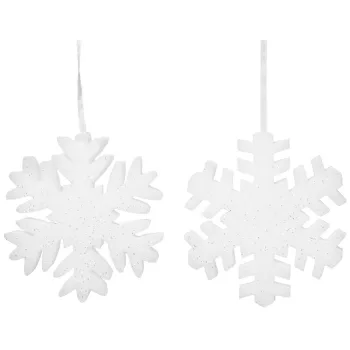 Hópihe  hab akasztós glitteres fehér 19cm