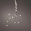 Ezüst drótkábeles korbács 60 LED-es elemes (elem nélkül) meleg