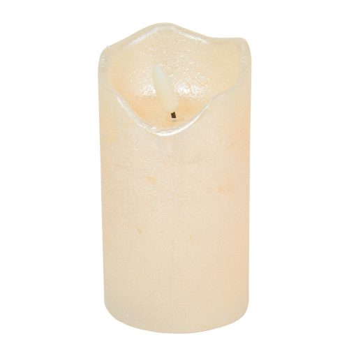 Gyertya LED-es elemes (elem nélkül) plüss pink D7cm M13cm