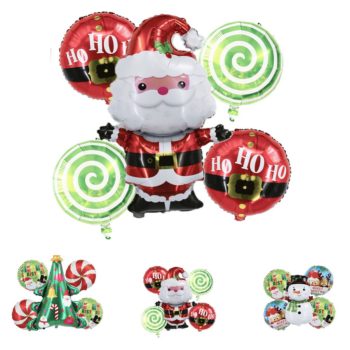 Karácsonyi lufi figura mix 35-80cm 5db-os