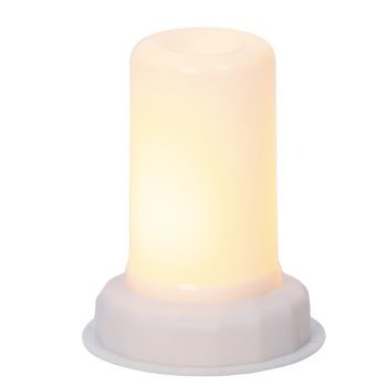 Gyertya LED-es láng effekttel fehér D7,5cm M9,5cm