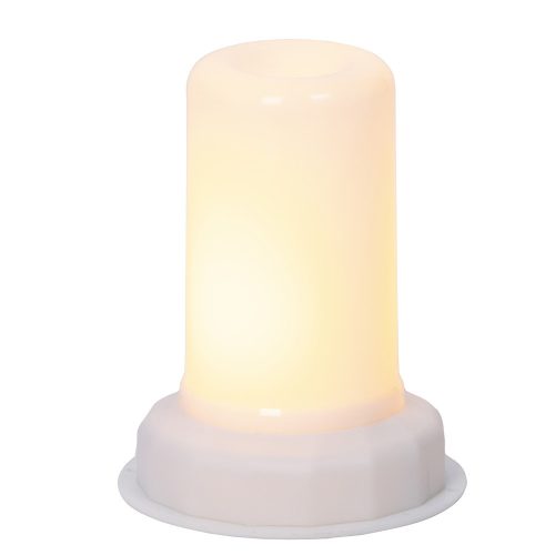 Gyertya LED-es láng effekttel fehér D7,5cm M9,5cm