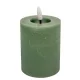 Gyertya LED-es időzítős elemes (elem nélkül) zöld D7cm M11cm