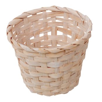 Bambusz kaspó kerek fehér D15cm M13cm