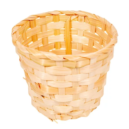 Bambusz kaspó kerek natúr D15x13cm
