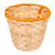 Bambusz kaspó kerek natúr-narancs D15x13cm