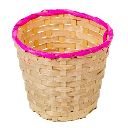 Bambusz kaspó kerek natúr-pink D17cm M15m
