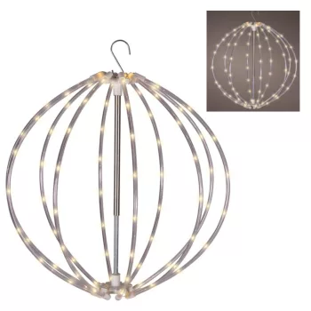   Stilizált gömb 90 LED-es programos elemes (elem nélkül) meleg 30cm