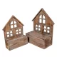 Fa kaspó ház barna M37-31cm 2db-os