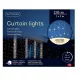 Fényfüggöny 120 LED-es transparens adapteres meleg 1x2m