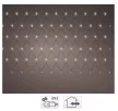 Háló 180 LED-es 2x2m adapteres meleg