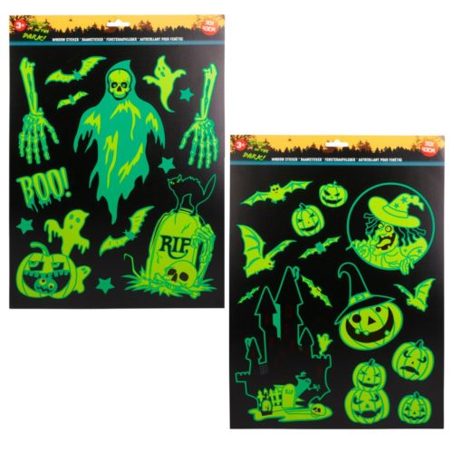 Halloween ablakmatrica sötétben világító 35cm x 43cm