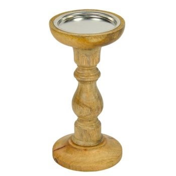 Gyertya tartó magnó fa D10cm M20cm