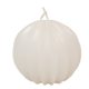 Bodrás gömb gyertya fehér 5x7cm
