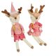 Lógólábú textil szarvas rózsaszín M36cm