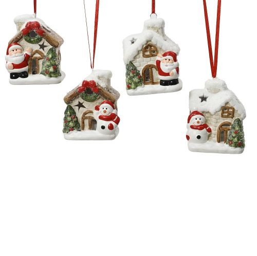 Házikó akasztós LED-es ker. 7,5cm