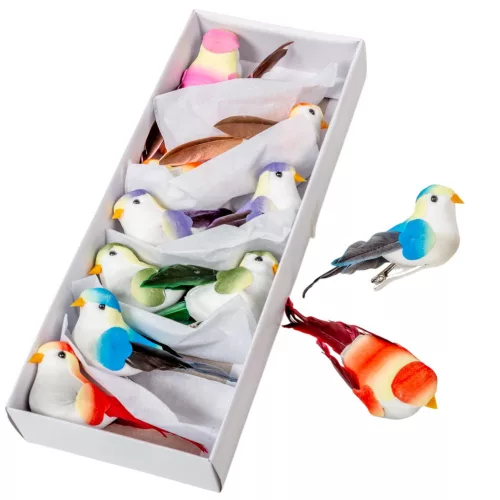 Csipeszes madárka mix 9cm 12db-os csomag