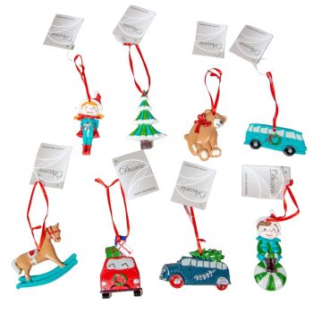 Akasztós karácsonyi dísz poly 8cm