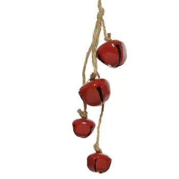 Csengő füzér fém piros 24cm