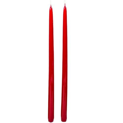 Lakkozott szálas gyertya 400x22mm bordó 8db/csom (db ár)