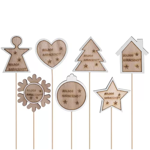 Pálcás beszúró karácsonyi formás 8+15cm