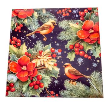 Műanyag tálca madár mintás 30x30cm