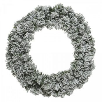 Fenyő koszorú havas 35cm