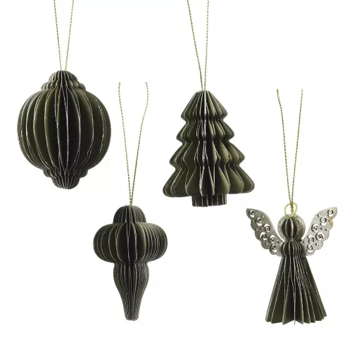 Papír dísz rozmaring zöld 6cm