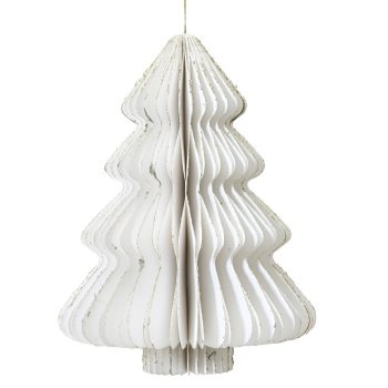 Fenyőfa lampion fehér M40cm D30cm