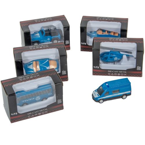 Rendőr járművek fém 8cm mix