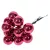 Üveggömb pick sötét rózsa fényes 2cm 12db-os