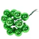 Üveggömb pick élénk zöld fényes 2cm 12db-os