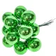 Üveggömb pick élénk zöld fényes 2,5cm 12db-os