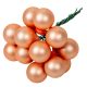 Üveggömb pick barack gyöngy matt 2cm 12db-os