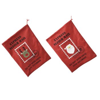 Ajándékos zsák piros 30x40cm