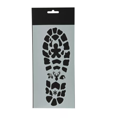 Stencil minta mikulás csizma 25x12,5cm 2db-os
