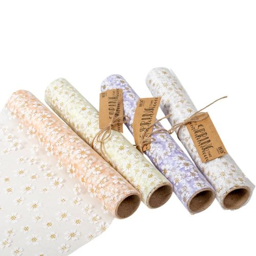 Virág mintás organza anyag  mix 28x300cm