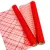 Glitteres organza dekor anyag piros 36,5x200cm