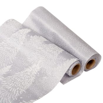 Dekor tekercs strasszal  ezüst-fehér 28x250cm