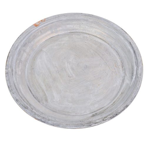 Fém tálca keres szürke mosott D30cm